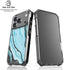 Aqua Blue Marble Ink iPhone 17 Pro Max Clear Case