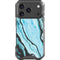 Aqua Blue Marble Ink iPhone 18 Pro Clear Case