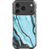 Aqua Blue Marble Ink iPhone 18 Pro Clear Case