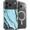 Aqua Blue Marble Ink iPhone 18 Pro Max MagSafe Case