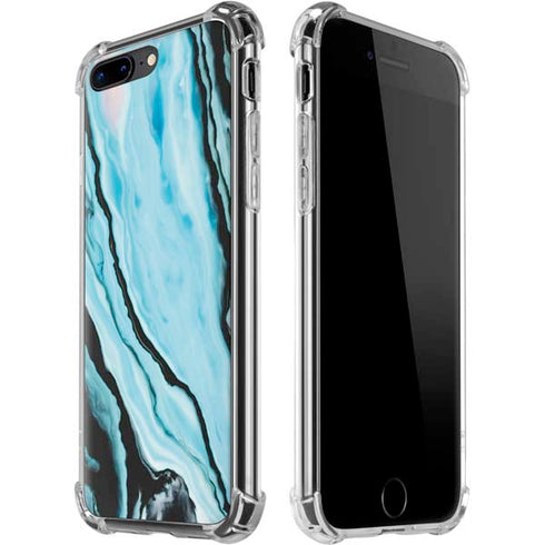 Aqua Blue Marble Ink iPhone Cases