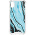 Aqua Blue Marble Ink iPhone XS Clear Case