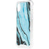 Aqua Blue Marble Ink iPhone XS Clear Case