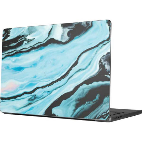 Aqua Blue Marble Ink Apple MacBook Pro 14-inch Skin