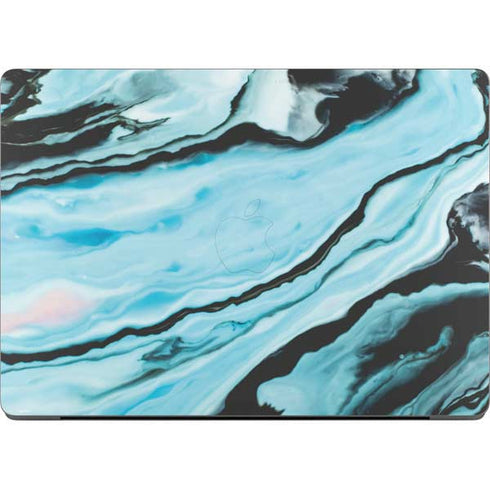 Aqua Blue Marble Ink Apple MacBook Pro 14-inch Skin