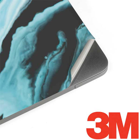 Aqua Blue Marble Ink MacBook Skins