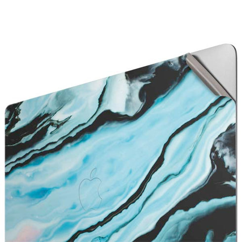 Aqua Blue Marble Ink Apple MacBook Pro 16-inch Skin