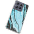 Aqua Blue Marble Ink Moto G 5G (2025) Clear Case