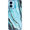 Aqua Blue Marble Ink Moto G Play 4G (2024) Skin