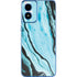 Aqua Blue Marble Ink Moto G Play 4G (2024) Skin