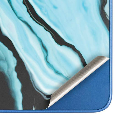 Aqua Blue Marble Ink Moto G Play 4G (2024) Skin