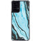 Aqua Blue Marble Ink Moto G Power 5G (2024) Clear Case