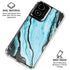 Aqua Blue Marble Ink Moto G Power 5G (2024) Clear Case