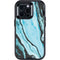 Aqua Blue Marble Ink Otterbox Defender iPhone Skin