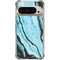 Aqua Blue Marble Ink Pixel 9 Pro XL Clear Case