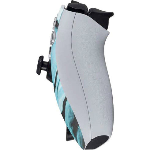 Aqua Blue Marble Ink PlayStation Portal Remote Player Skin