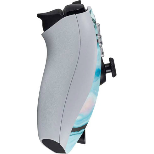 Aqua Blue Marble Ink PlayStation Portal Remote Player Skin