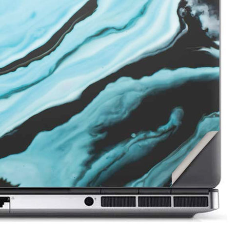 Aqua Blue Marble Ink Dell Precision Skin