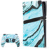 Aqua Blue Marble Ink PlayStation PS5 Skins