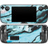 Aqua Blue Marble Ink Steam Deck Handheld Gaming Computer Skin