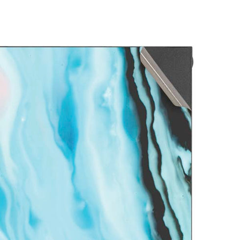 Aqua Blue Marble Ink XBox Series X Digital Edition Console Skin