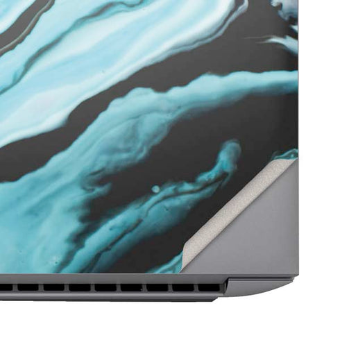 Aqua Blue Marble Ink HP ZBook Fury 16 G10 Skin