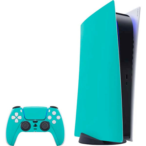 Aqua Blue PlayStation PS5 Skins