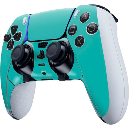 Aqua Blue Blue Solid PS5 DualSense Edge Pro Controller Skin