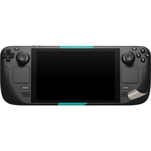 Aqua Blue Blue Solid Steam Deck Handheld Gaming Computer Skin
