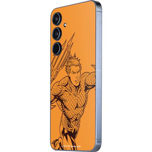 DC Comics Aquaman Comic Pop Galaxy A35 5G Skin