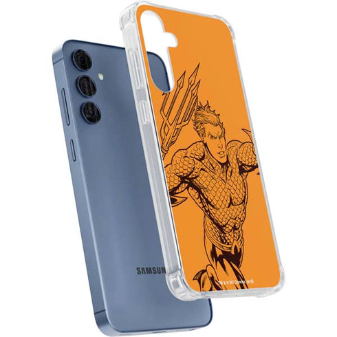 DC Comics Aquaman Comic Pop Galaxy A55 5G Clear Case