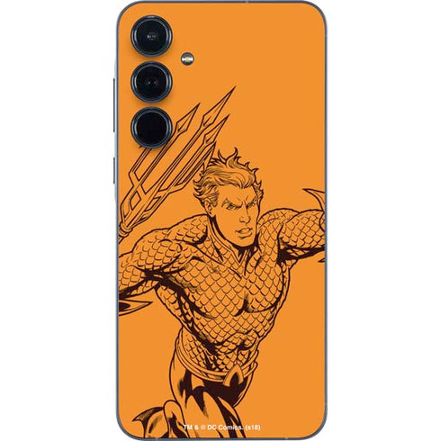 DC Comics Aquaman Comic Pop Galaxy A55 5G Skin