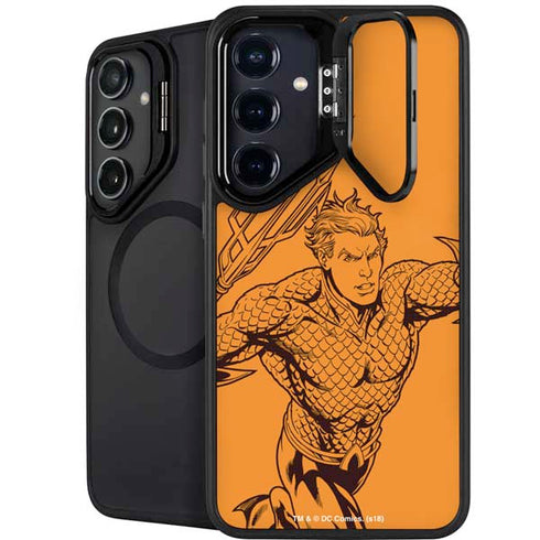 DC Comics Aquaman Comic Pop Galaxy S25 Kickstand Case