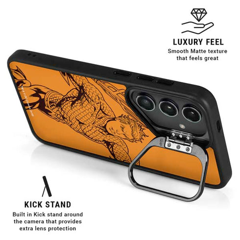 DC Comics Aquaman Comic Pop Galaxy S25 Kickstand Case