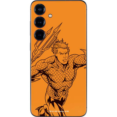 DC Comics Aquaman Comic Pop Galaxy S25 Plus Skin