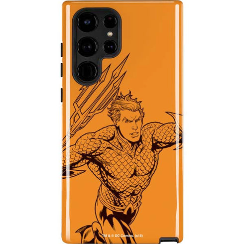 DC Comics Aquaman Comic Pop Galaxy S25 Ultra Impact Case