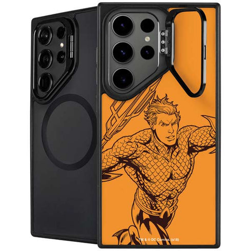 DC Comics Aquaman Comic Pop Galaxy S25 Ultra Kickstand Case