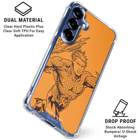 DC Comics Aquaman Comic Pop Galaxy S25 Clear Case