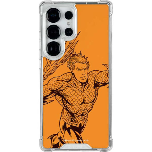 DC Comics Aquaman Comic Pop Galaxy S25 Ultra Clear Case