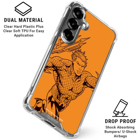 DC Comics Aquaman Comic Pop Galaxy S26 Plus Clear Case