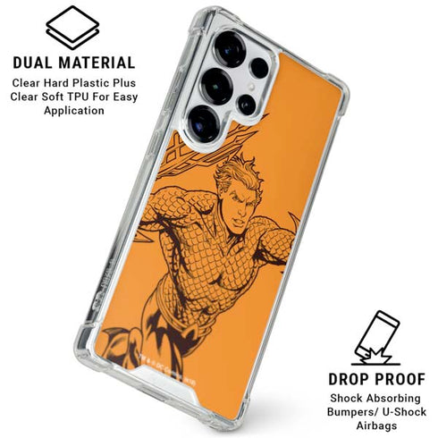 DC Comics Aquaman Comic Pop Galaxy S26 Ultra Clear Case