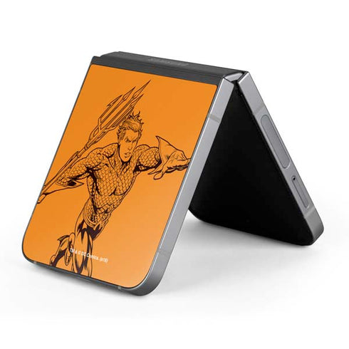 DC Comics Aquaman Comic Pop Galaxy Z Flip6 Skin