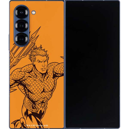 DC Comics Aquaman Comic Pop Galaxy Z Fold6 Skin