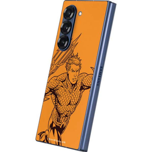 DC Comics Aquaman Comic Pop Galaxy Z Fold6 Skin