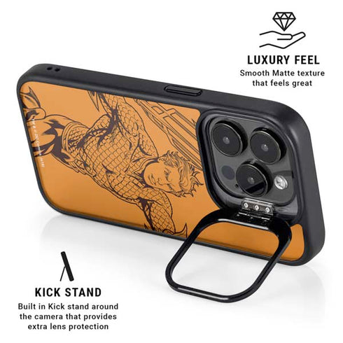 DC Comics Aquaman Comic Pop iPhone 15 Pro Max Kickstand Case