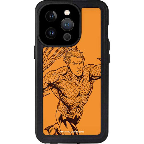 DC Comics Aquaman Comic Pop iPhone 15 Pro Waterproof Case