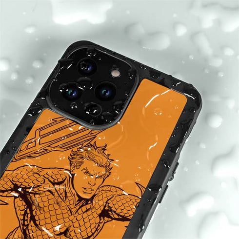 DC Comics Aquaman Comic Pop iPhone 15 Pro Waterproof Case