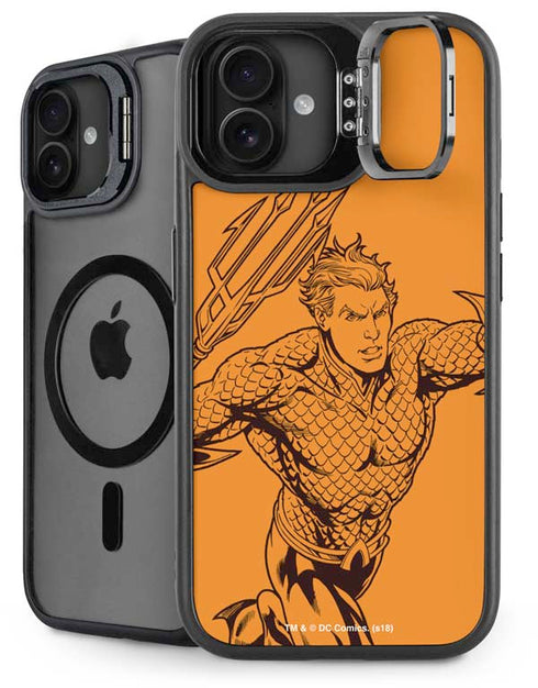 DC Comics Aquaman Comic Pop iPhone 16 Kickstand Case