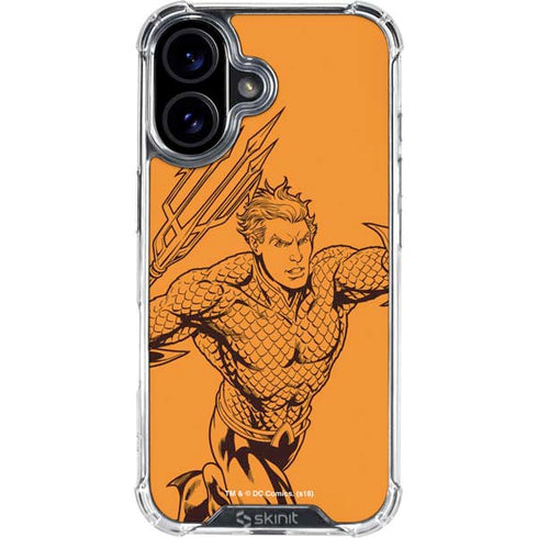 DC Comics Aquaman Comic Pop iPhone 16 Plus Clear Case
