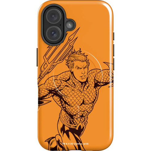 DC Comics Aquaman Comic Pop iPhone 16 Plus Magsafe Impact Case